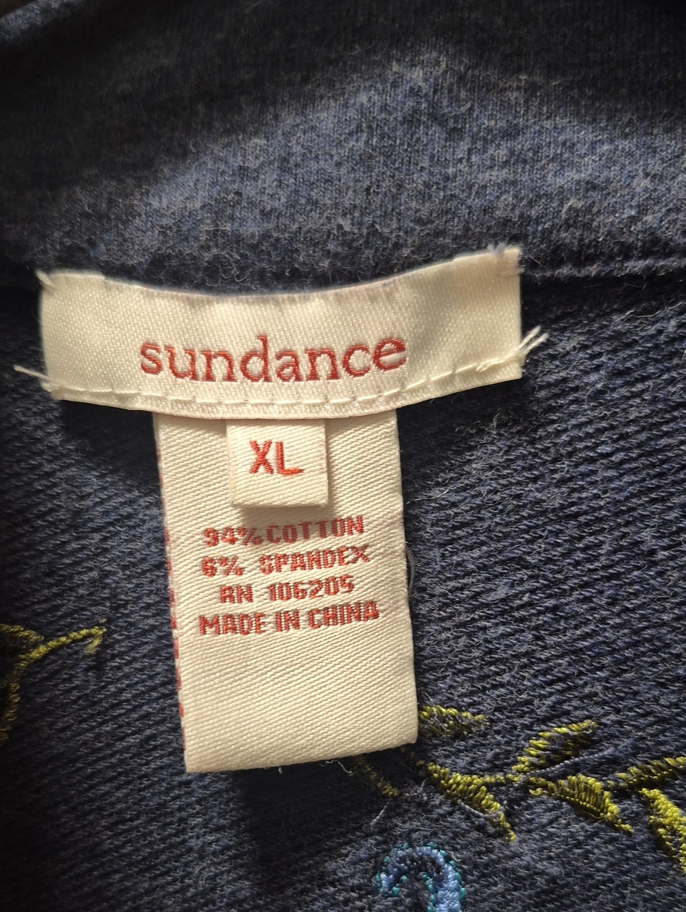 Sundance Royal Ambrosia Blue Cotton Jacket Sz Xl - Picture 3 of 5